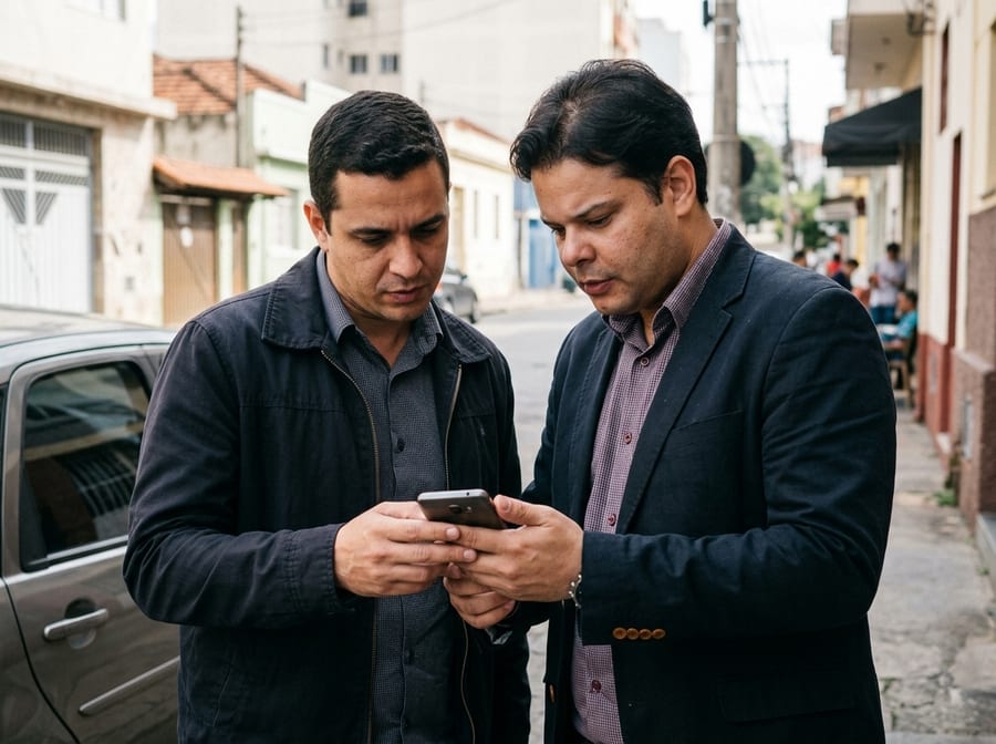 Equipe de campo em investigação