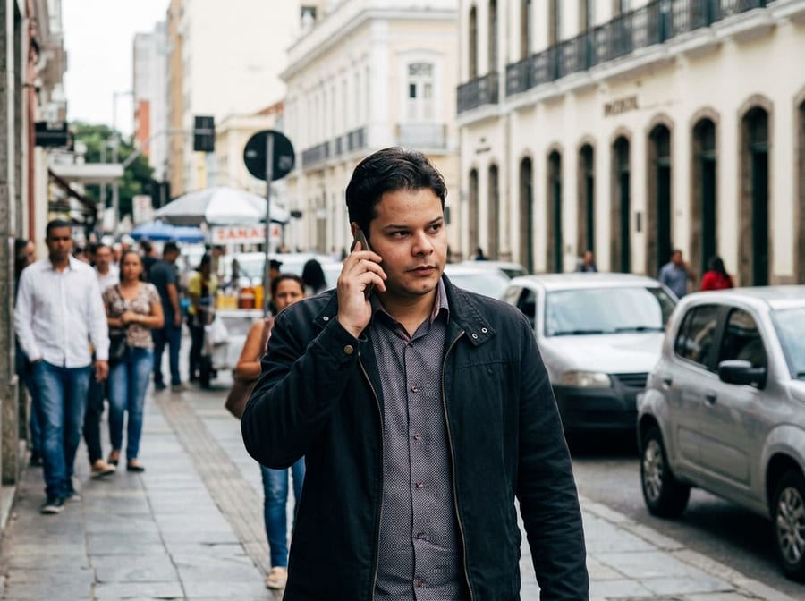 Investigador em operação de campo